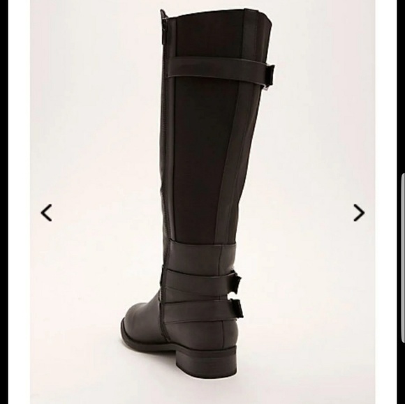 Double Buckle Side Zip Knee-High Boots - Picture 2 of 5